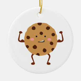 Choklad Chip Cookie Julgransprydnad Keramik
