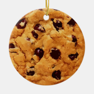 Choklad Chip Cookie Julgransprydnad Keramik