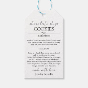 Choklad Chip Cookie Mix i en burk presentkort Presentetikett