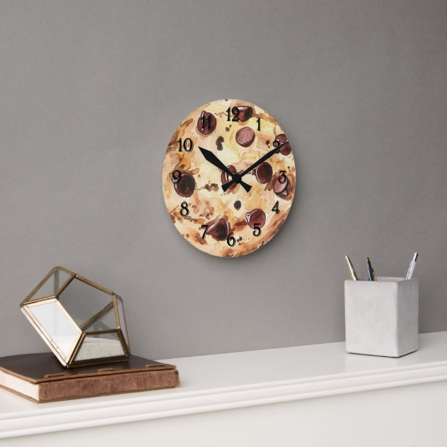 Choklad Chip Cookie Rund Klocka (Kontor)