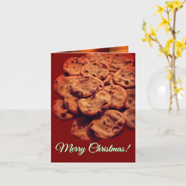 Choklad Chip Cookies Jul Kort (Gul blomma)