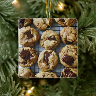 Choklad Chip Cookies Julgransprydnad Keramik