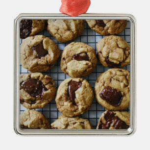 Choklad Chip Cookies Julgransprydnad Metall