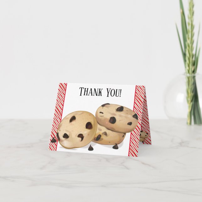 Choklad Chip Cookies Tack Kort (Framsida)