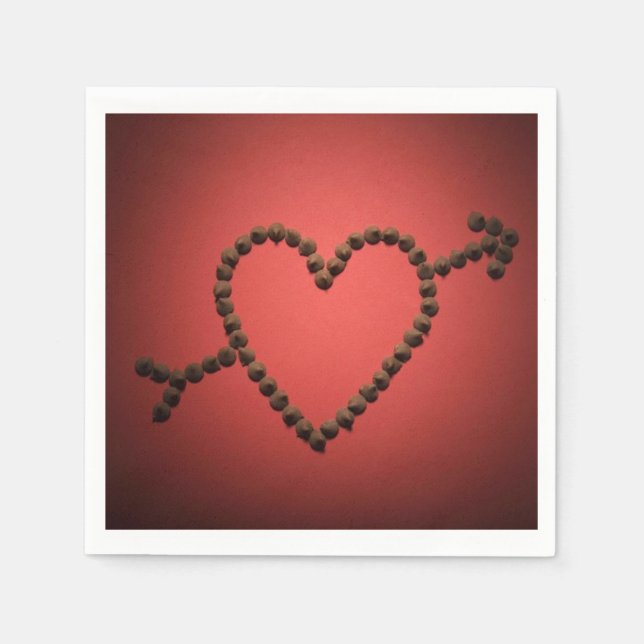 Choklad Chip Heart över Pappra blöjor Pappersservett (Framsidan)