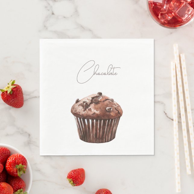 Choklad Chip Muffin Cupcake Pappersservett (Insitu)