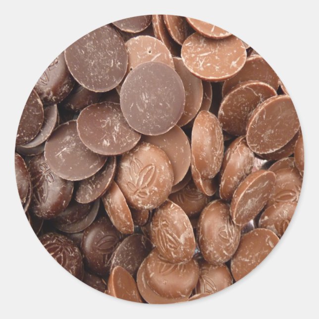 choklad chip runt klistermärke (Framsida)
