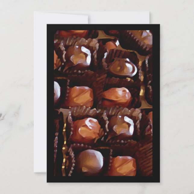 Choklad, chokladchoklad inbjudningar (Framsida)