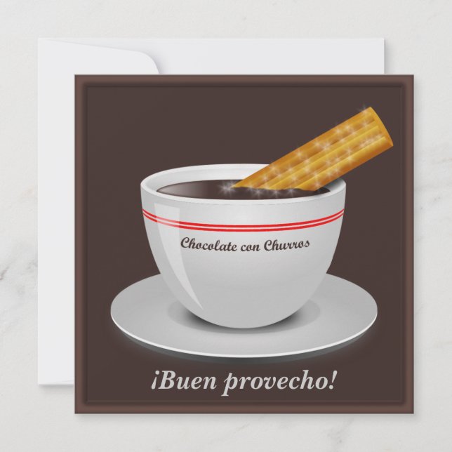 Choklad con Churro-festinvitationer Inbjudningar (Framsida)