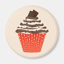 Choklad Cupcake Magnet