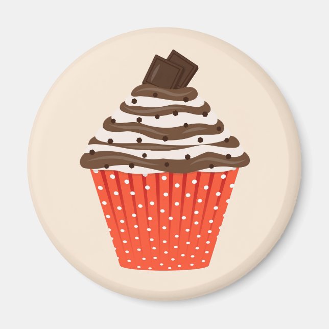 Choklad Cupcake Magnet (Framsidan)