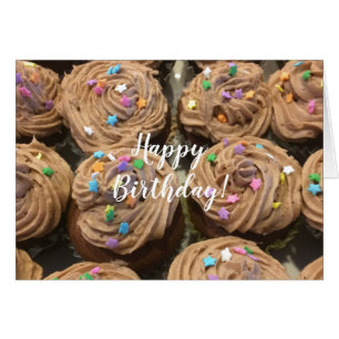 Choklad Cupcakes Till Din Födelsedag Hälsningskort