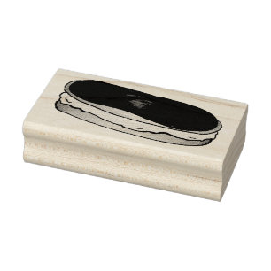Choklad Custair Eclair Fransk Pastry Frimärke Stämpel