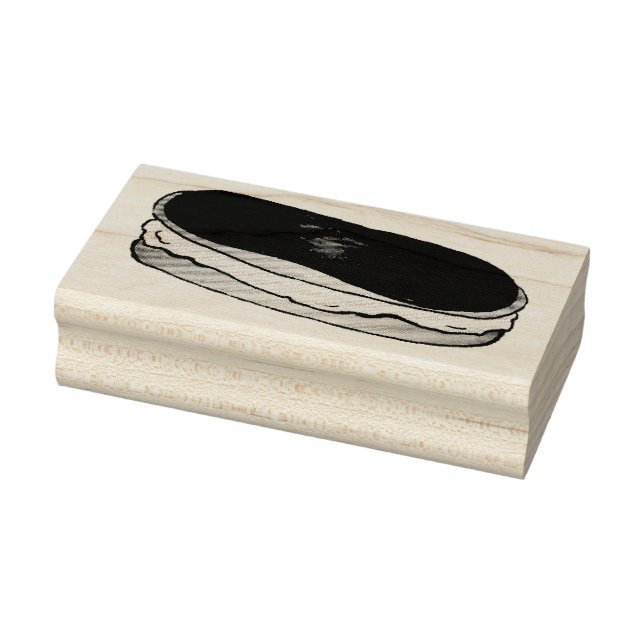 Choklad Custair Eclair Fransk Pastry Frimärke Stämpel (Stämpel)