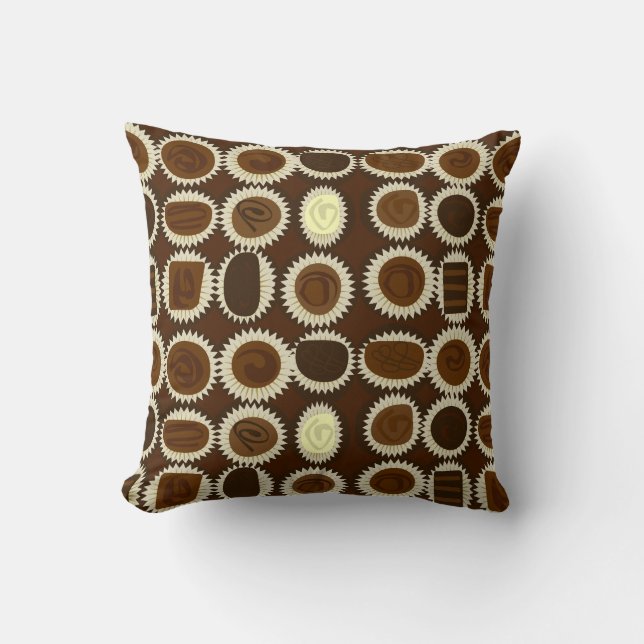 Choklad Cute Candy Roligt Art Kudde (Framsida)