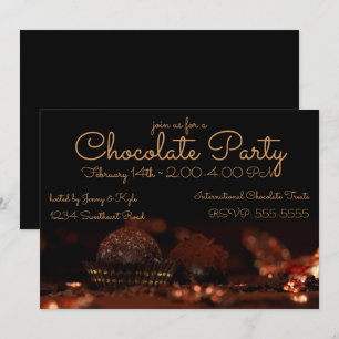 Choklad Dessertfest Inbjudningar