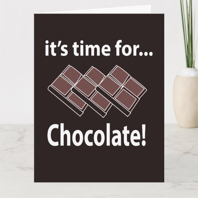 Choklad Det Är Dags För Choklad Kort (Framsida)
