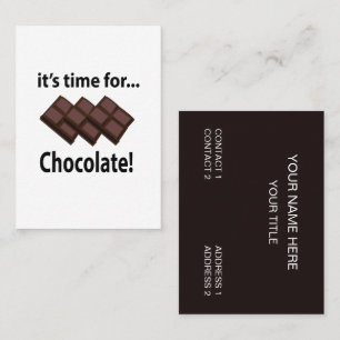Choklad Det är dags för choklad Visitkort
