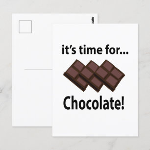 Choklad Det Är Dags För Choklad Vykort