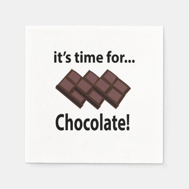 Choklad Det Är Dags För Chokladfest Pappersservett (Framsidan)