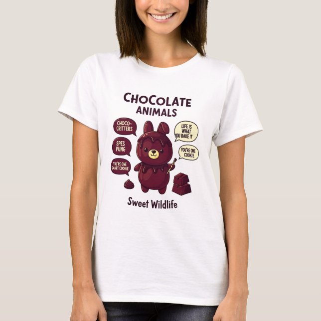 Choklad Djur Chokladälskare Tee (Framsida)