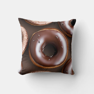 Choklad Donuts med Sprinkles Kudde