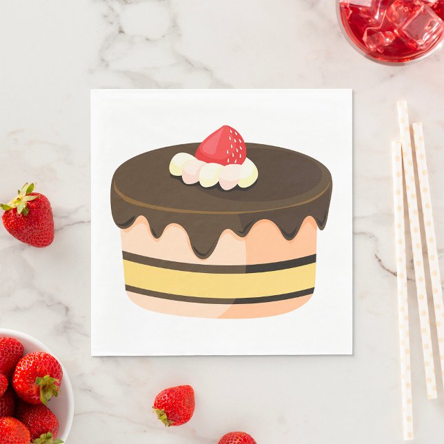 Choklad Drip Cake med Jordgubbe Pappersservett (Skapare uppladdad)