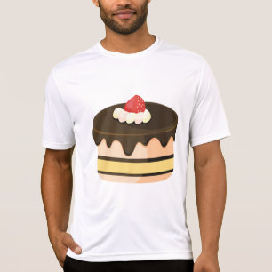 Choklad Drip Cake med Jordgubbe T Shirt