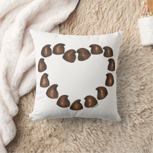 Choklad droppar Hjärtkoholen Alla hjärtans godis Kudde