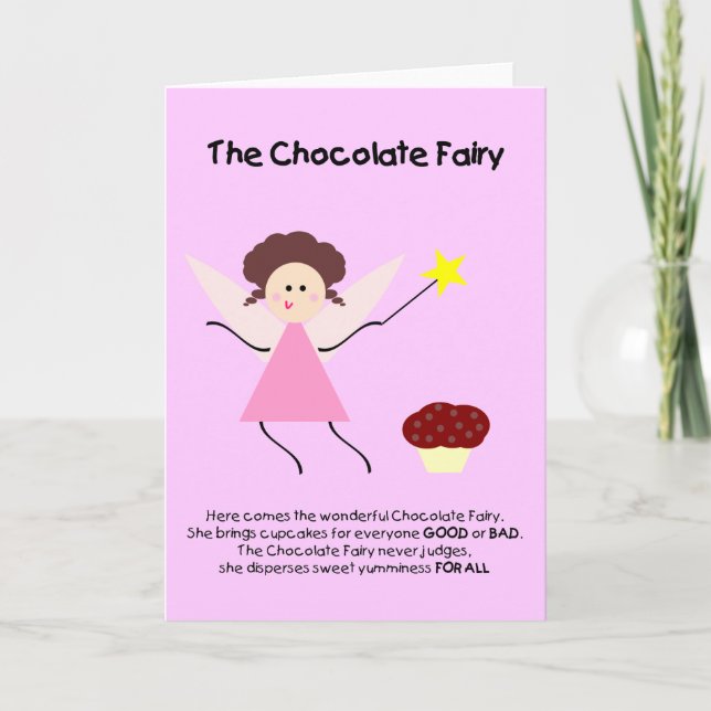 Choklad Fairy Helgkort (Framsida)