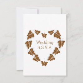 Choklad Färgad Butterflies Design Bröllop OSA Kort