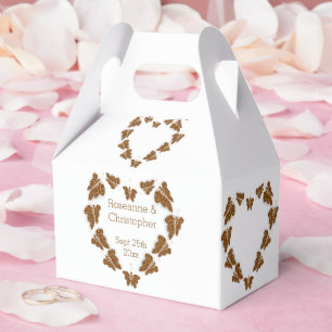 Choklad Färgad Butterflies Design Bröllop Presentaskar