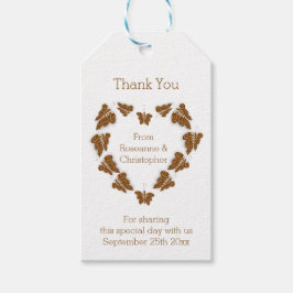 Choklad Färgad Butterflies Design Bröllop Presentetikett