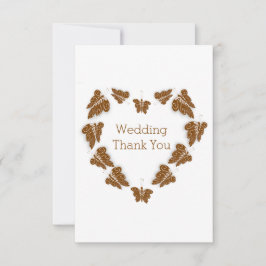 Choklad Färgad Butterflies Design Bröllop Tack Kort