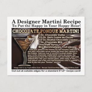 Choklad Fondue Martini Recept Postkort Vykort