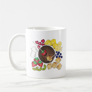 Choklad Fondue Pot Retro Dessert Food Fruit Cake Kaffemugg