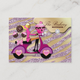 Choklad för glitter för pop för bagerimuffintårta visitkort