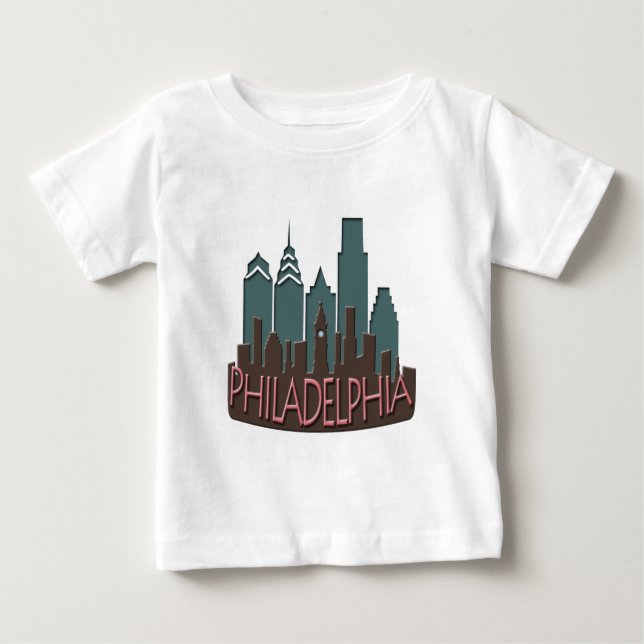 Choklad för Philly horisontnewwave T-shirt (Framsida)