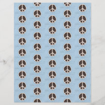 Choklad Fredstecken Paj Mönster-skrapbok Papper