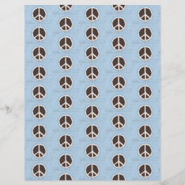 Choklad Fredstecken Paj Mönster-skrapbok Papper