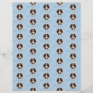 Choklad Fredstecken Paj Mönster-skrapbok Papper