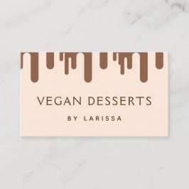 Choklad Frosta Drip Vegan Dessert Social Media Visitkort