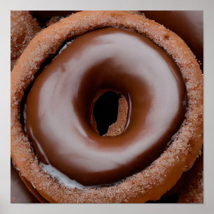 Choklad Frosted Donut Poster