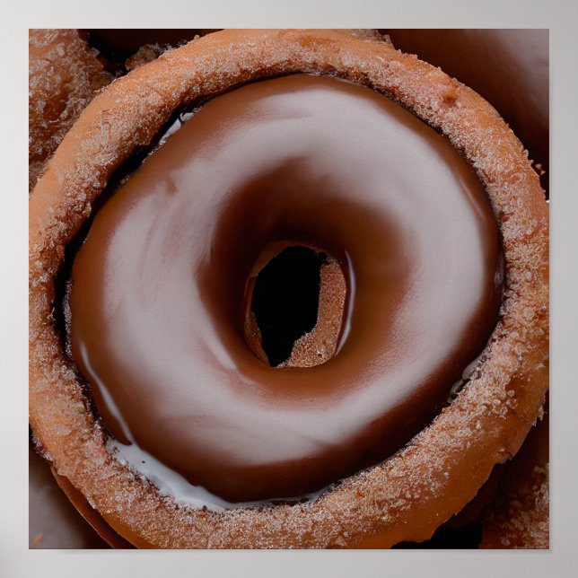 Choklad Frosted Donut Poster (Framsidan)