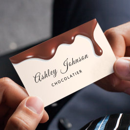 Choklad Frosting Chocolatier Elegant Dessert Visitkort