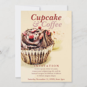 Choklad Fudge Cupcake Inbjudan