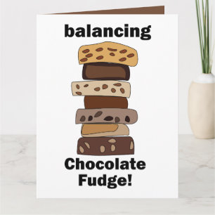 Choklad Fudge Efterrätt Balanserar Roligt Kort