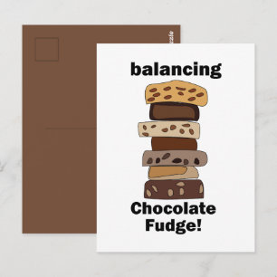 Choklad Fudge Efterrätt Balanserar Roligt Vykort