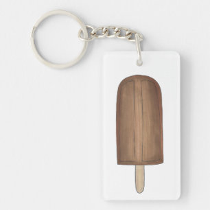 Choklad Fudge Fudgesicle Ice Cream Popsicle Food Nyckelring