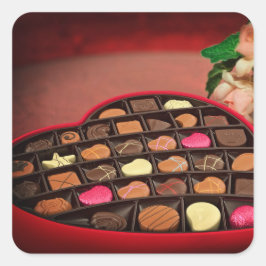Choklad fyrkantigt klistermärke